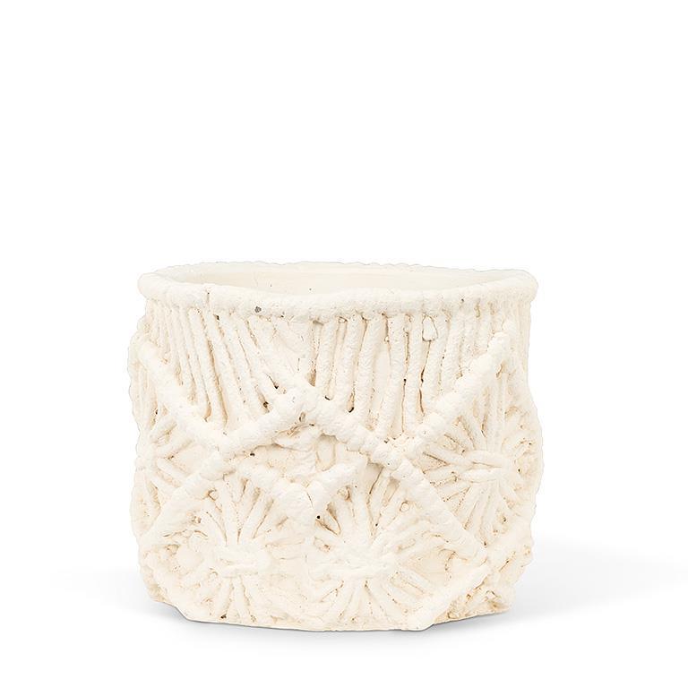 AB Medium Macrame Style Planter 5"H