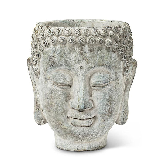 AB Large Buddha Head Planter 7"H