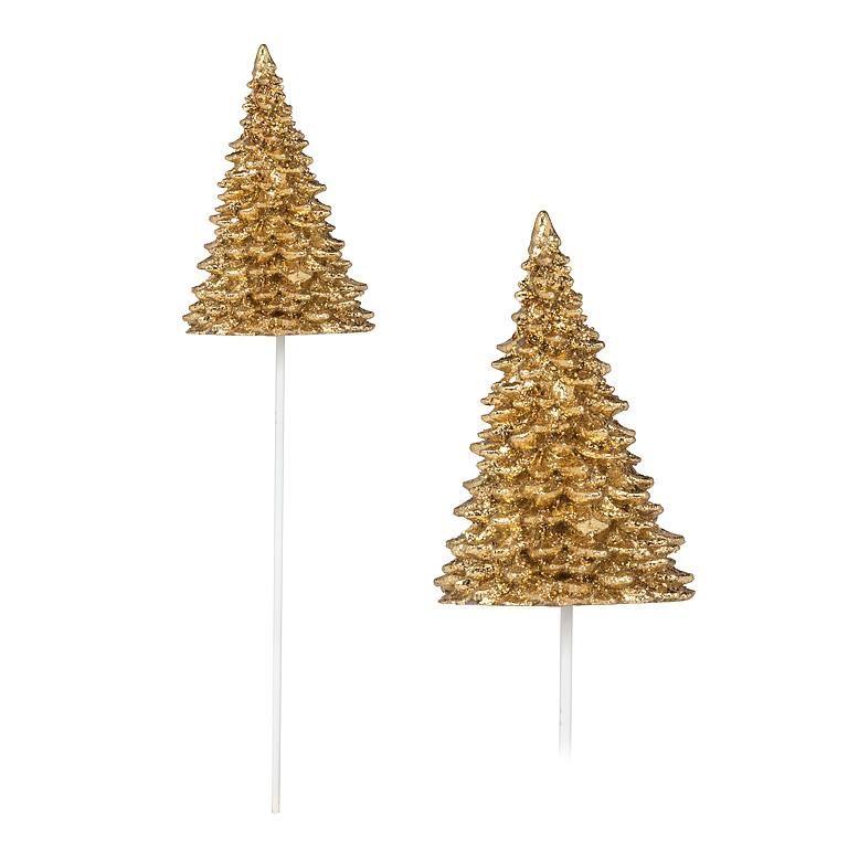 Extra Small Gilded Tree Pick 9" tall