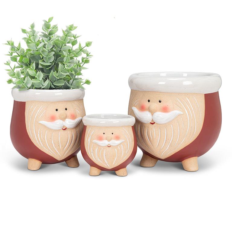 Medium Santa Planter on Legs 4.5"H