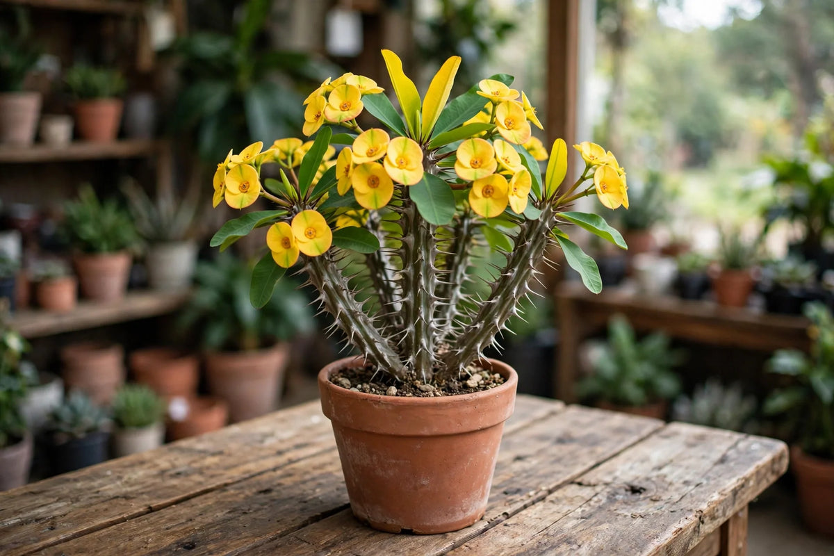 Crown of Thorns Sonoma yellow