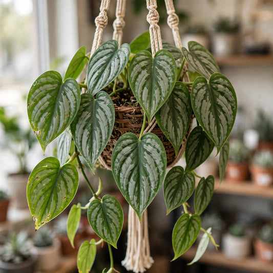 Philodendron Silver Stripe Hanging Basket