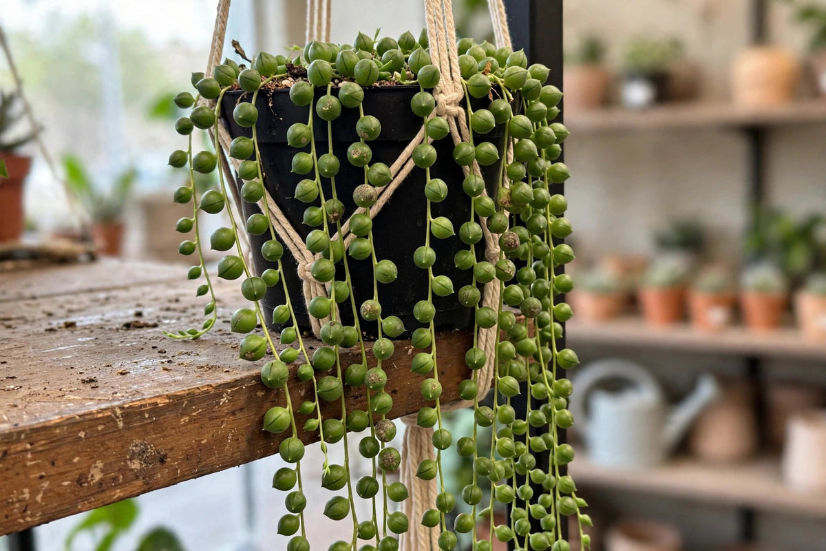 String of Pearls Hanging Basket