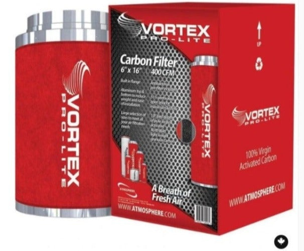Vortex Pro-Lite Filter 6" x 16" 400 CFM Carbon Filter