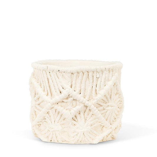 AB Medium Macrame Style Planter 5"H