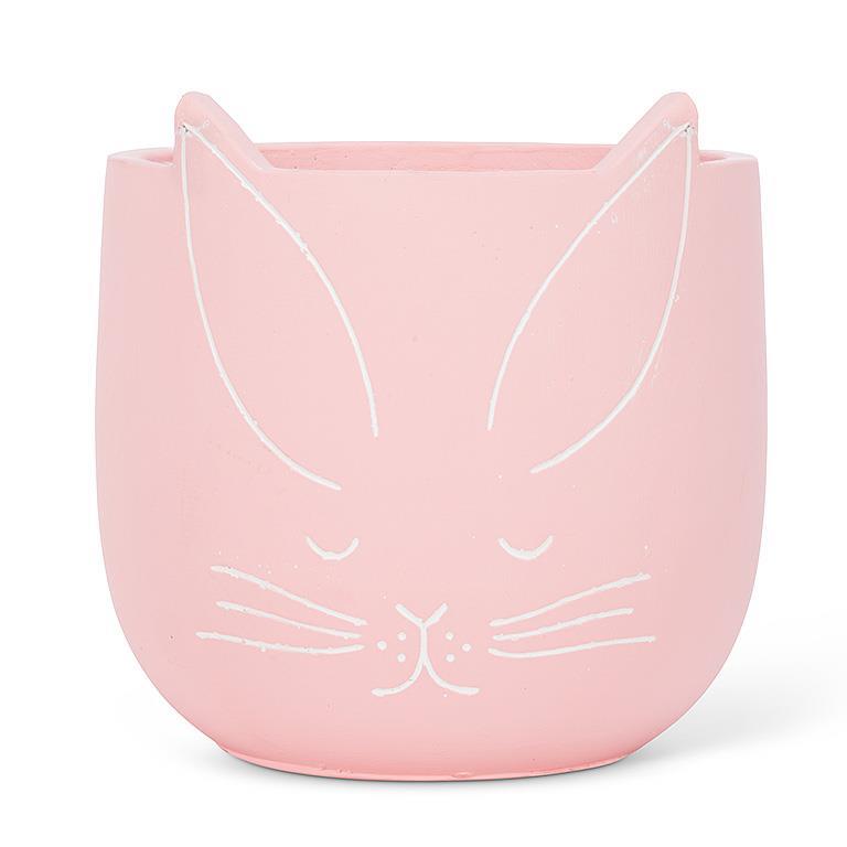 AB Pink Bunny Planter Lg 7"H