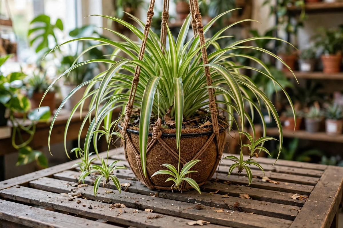Spider Plant Green 6" HB Somewhat