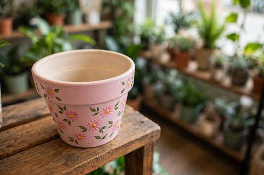 AB Small Pink Daisy Planter