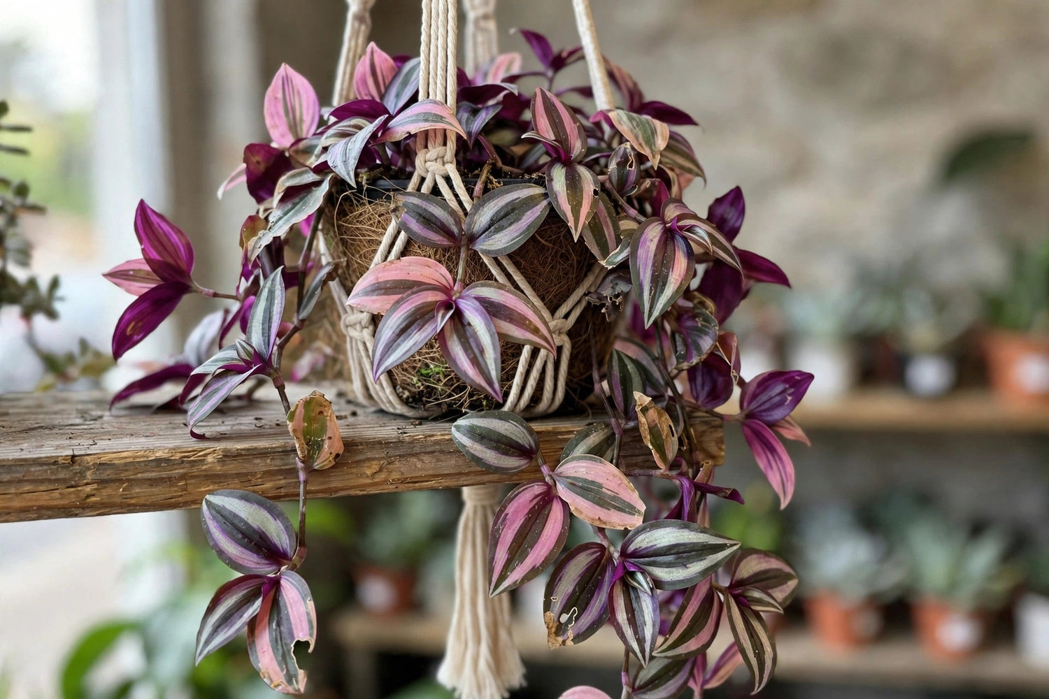 Tradescantia Multicolour Discolour Hanging Basket