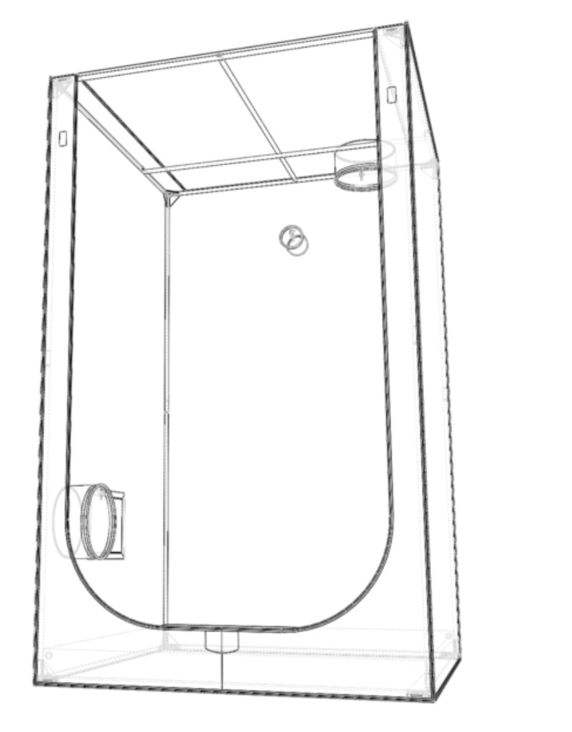 Secret Jardin HS80 Hydro Shoot 2.7' x 2.7' x 5.3' Grow Tent