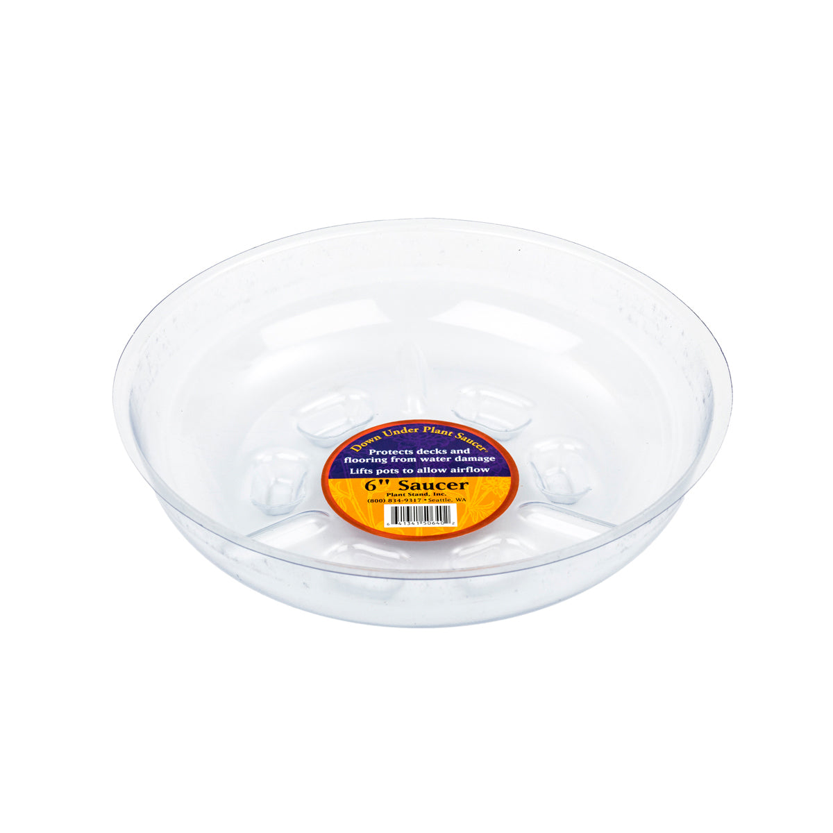 Down Under Plant Saucer 6" Clear