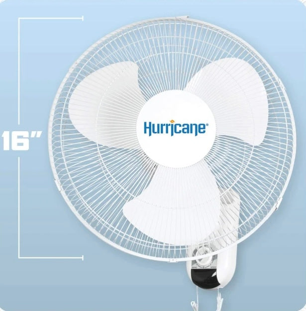 Hurricane Classic Oscillating Wall Mount Fan 16 inch