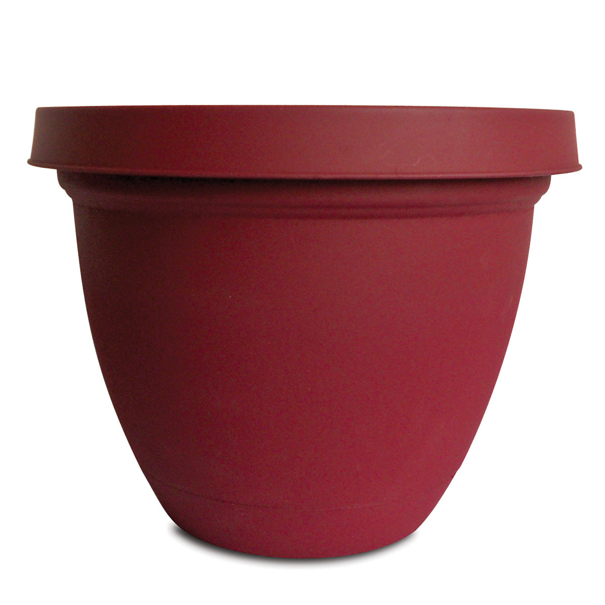 8" Infinity Planter w/Attached Saucer Warm Red