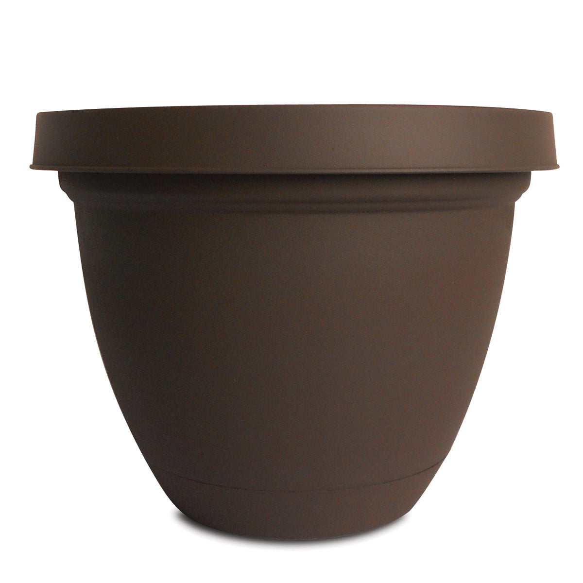 10" Infinity Planter w/attached Saucer - Chocolate