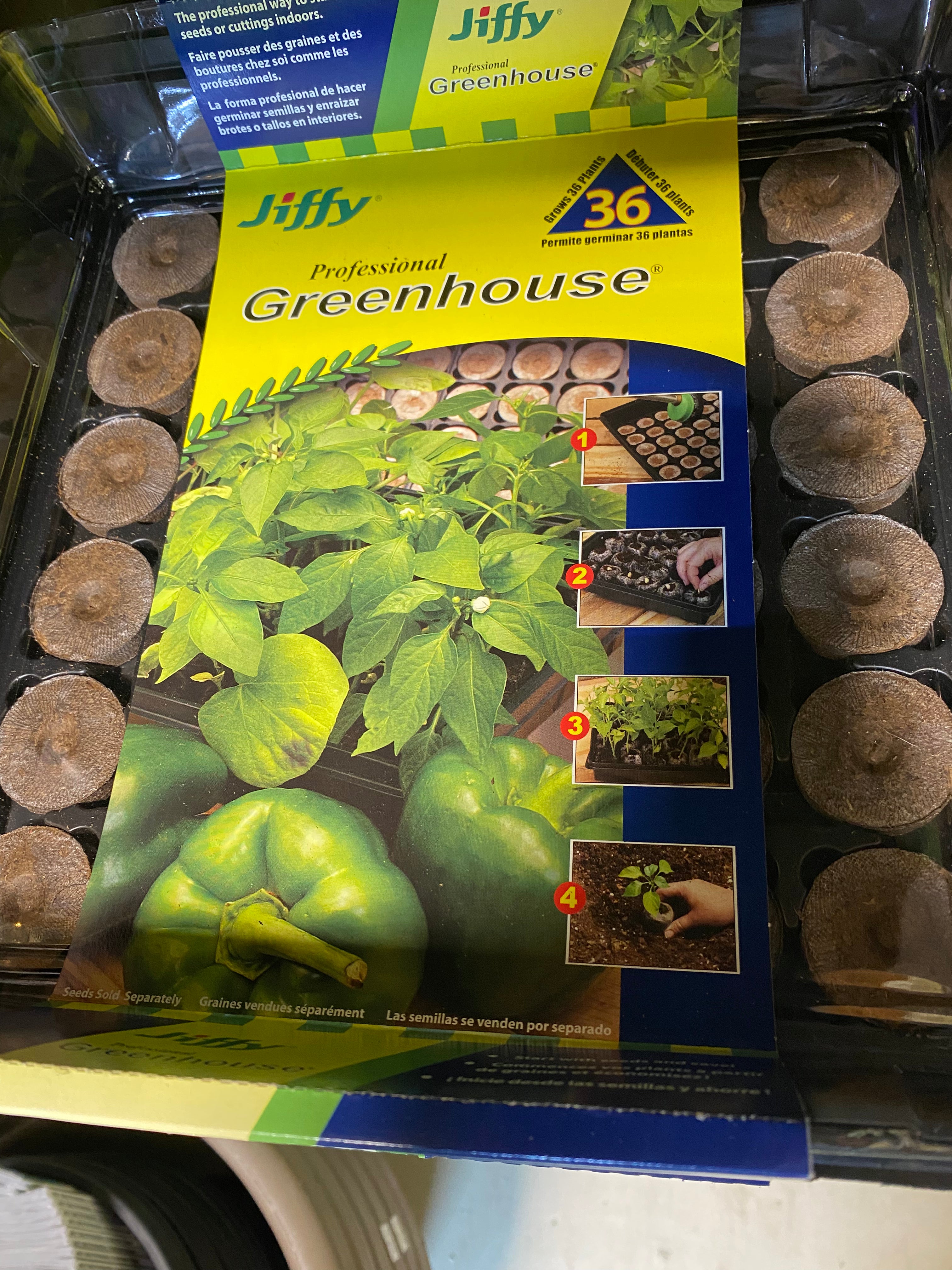 JIFFY PROFESSIONAL GREENHOUSE STARTER KIT WITH 36 PELLETS