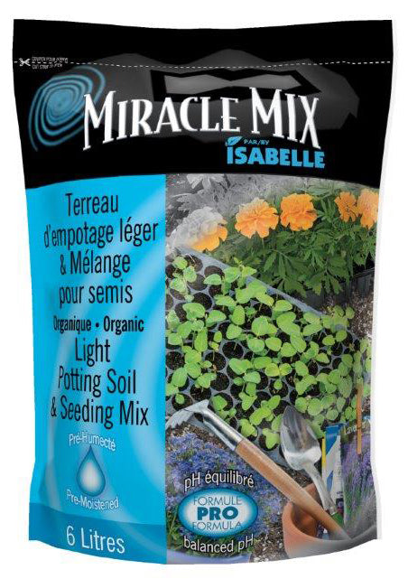 Isabelle Organic Miracle Mix Light Potting Soil & Seeding Mix 6L - GROW PRO Equipment & Supplies