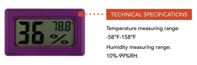 Ongrok Ongrok Colour-Coded Hygrometer (6 /Pk)