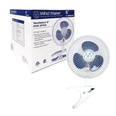 WindMaker Clip Fan 6" 18W - 2 Speeds